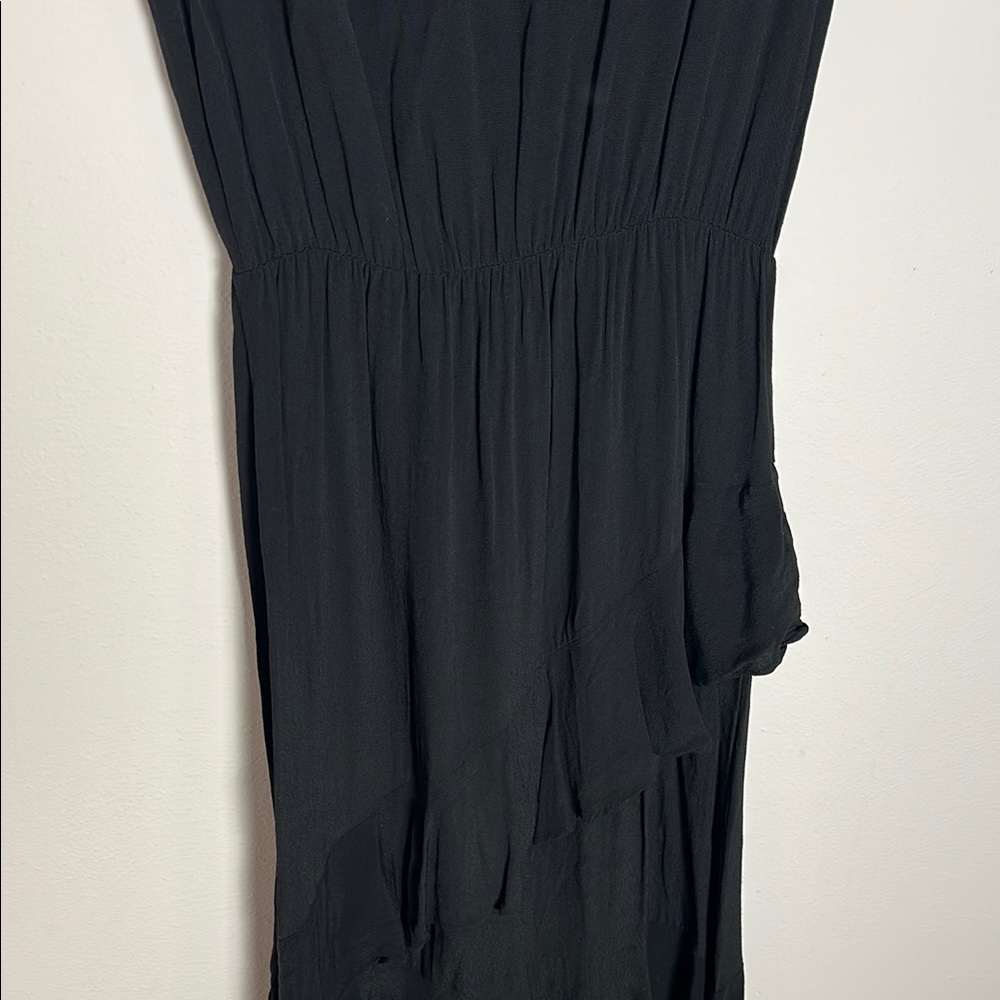 Just Female Black Pleated Ruffled Midi Sundress Kristin Dress Size XS - Picture 6 of 10